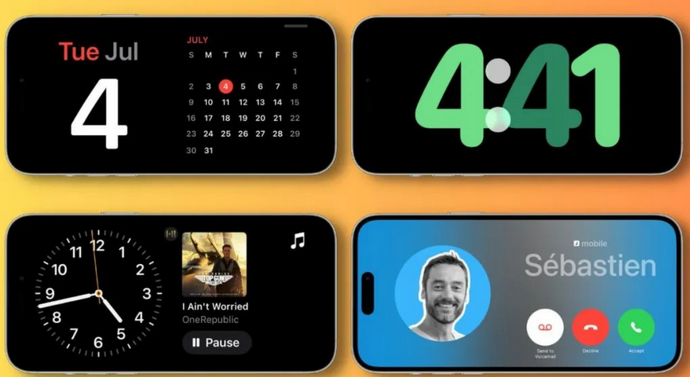 乌烈镇苹果手机维修分享iOS17横屏充电待机显示有什么好处 